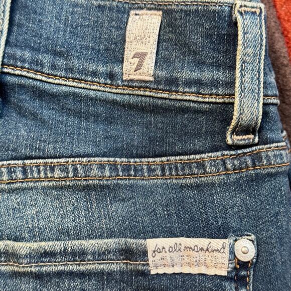 7 For All Mankind Medium Blue Straight Leg Denim Jeans Men's Size 38 x 32 - Picture 4 of 10